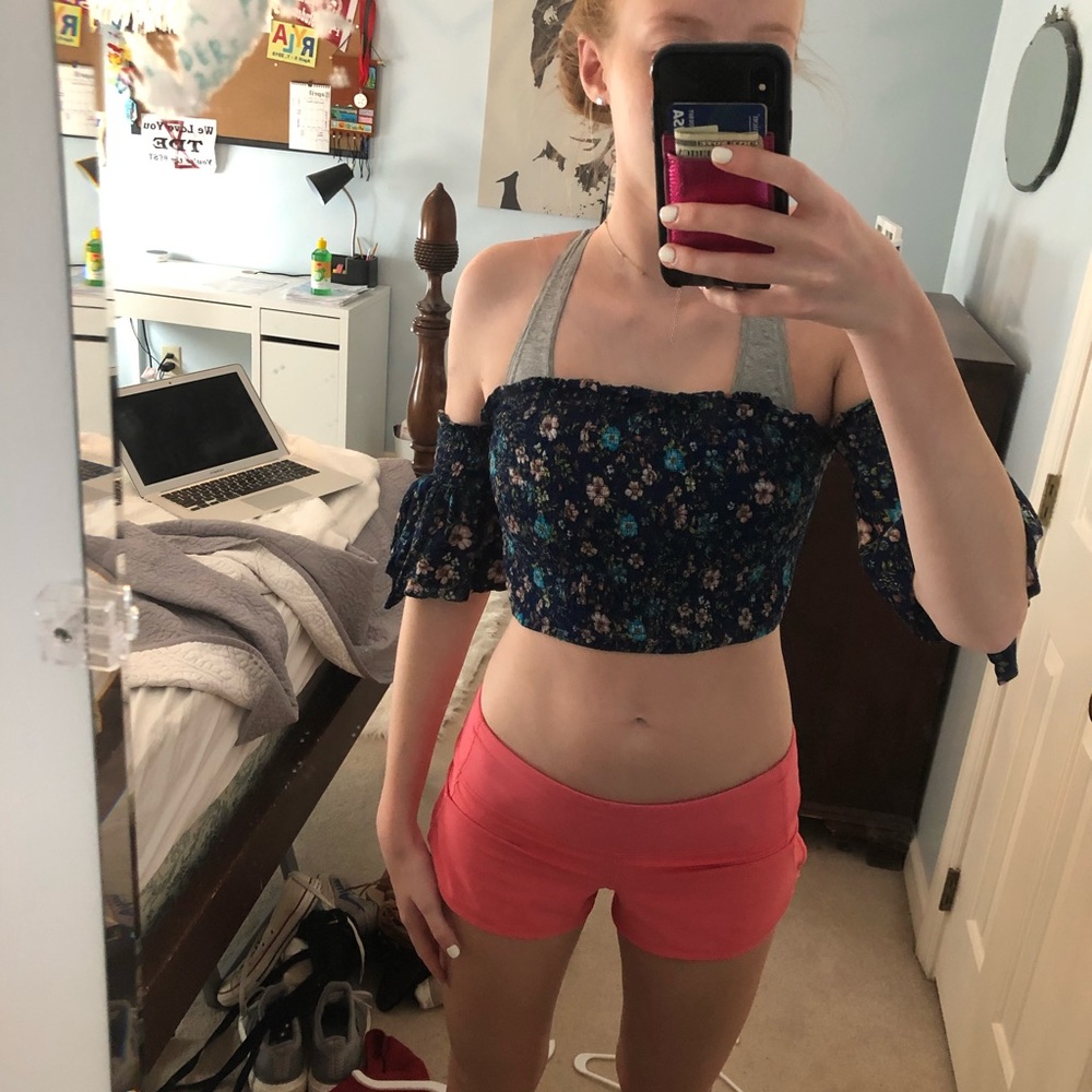 smocked crop top